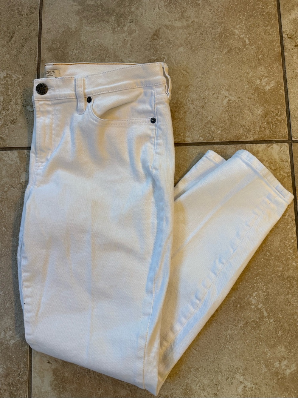 J. Crew White Classic Straight Stretch Mid-Rise Jeans 31/28 Coastal Preppy NICE!